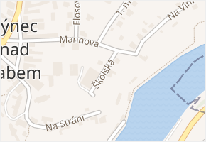 Školská v obci Týnec nad Labem - mapa ulice