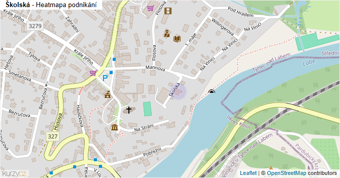 Školská - mapa podnikání