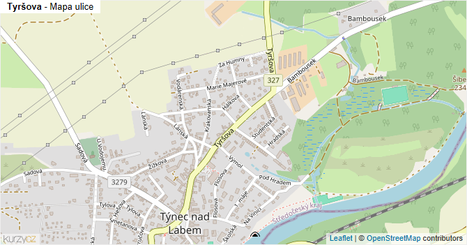 Tyršova - mapa ulice