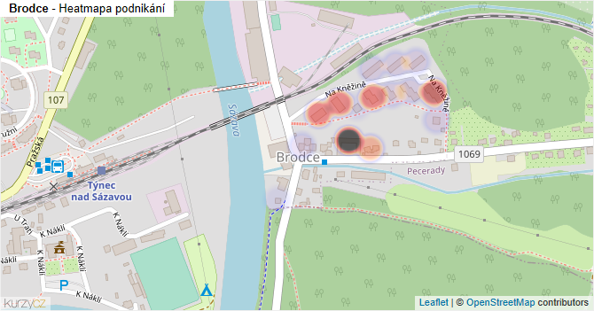 Brodce - mapa podnikání
