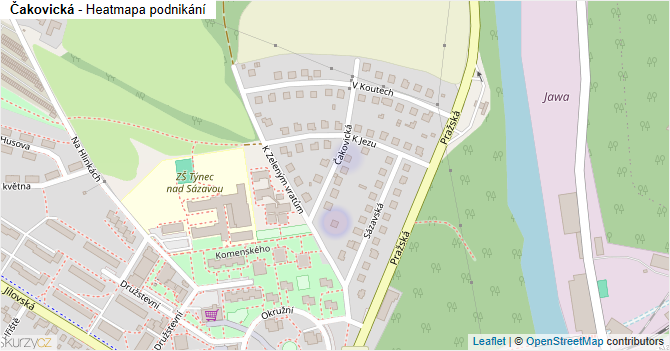 Čakovická - mapa podnikání