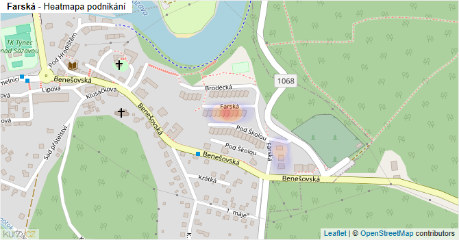 Farská - mapa podnikání