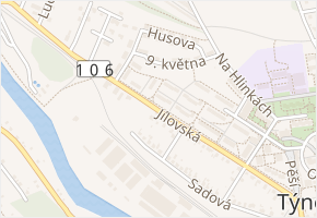 Jílovská v obci Týnec nad Sázavou - mapa ulice