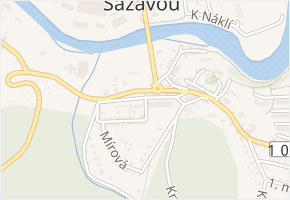 Lipová v obci Týnec nad Sázavou - mapa ulice