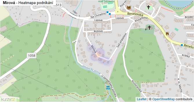 Mírová - mapa podnikání