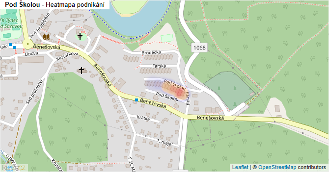 Pod Školou - mapa podnikání