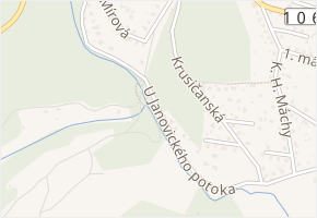 U Janovického potoka v obci Týnec nad Sázavou - mapa ulice