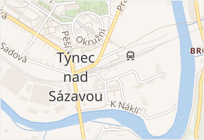 U Trati v obci Týnec nad Sázavou - mapa ulice