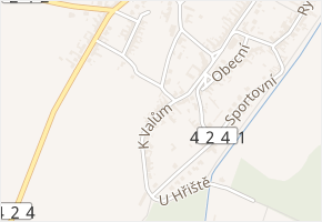 K Valům v obci Týnec - mapa ulice