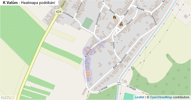 K Valům - mapa podnikání