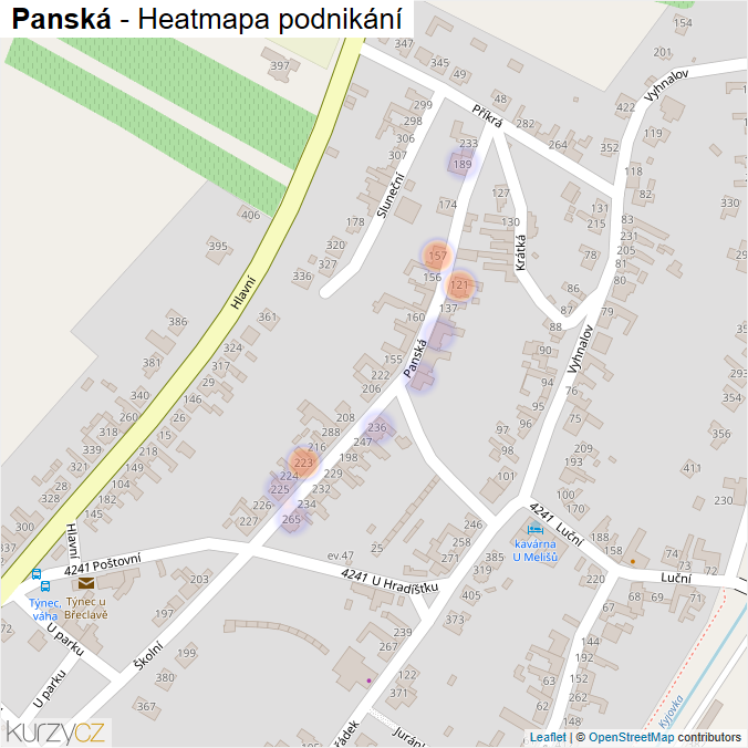 Mapa Panská - Firmy v ulici.
