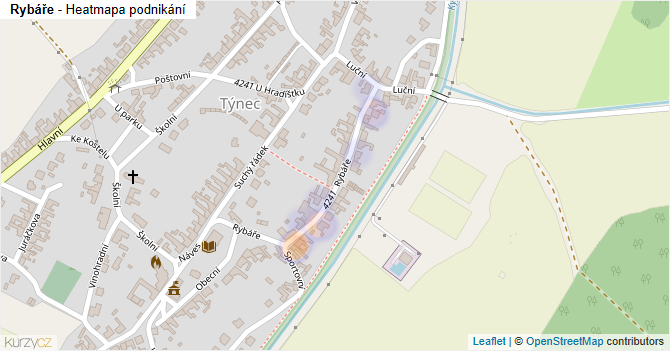 Rybáře - mapa podnikání