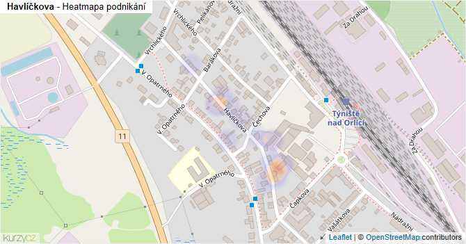 Havlíčkova - mapa podnikání