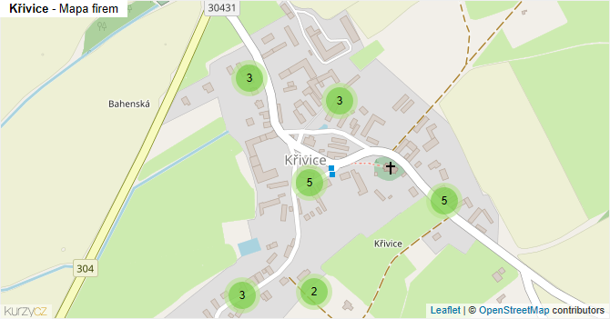 Křivice - mapa firem