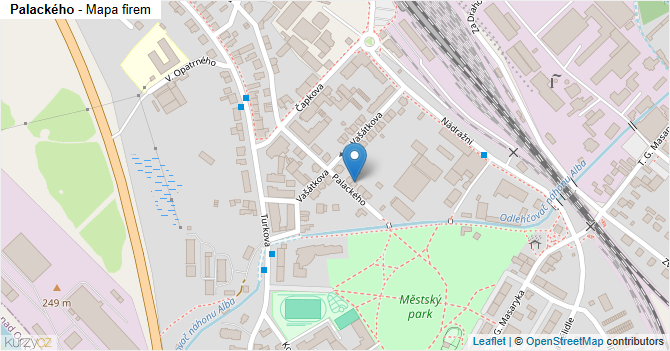 Palackého - mapa firem