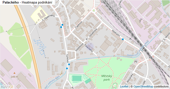 Palackého - mapa podnikání