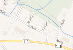 Voklik v obci Týniště nad Orlicí - mapa ulice