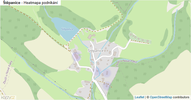 Štěpanice - mapa podnikání