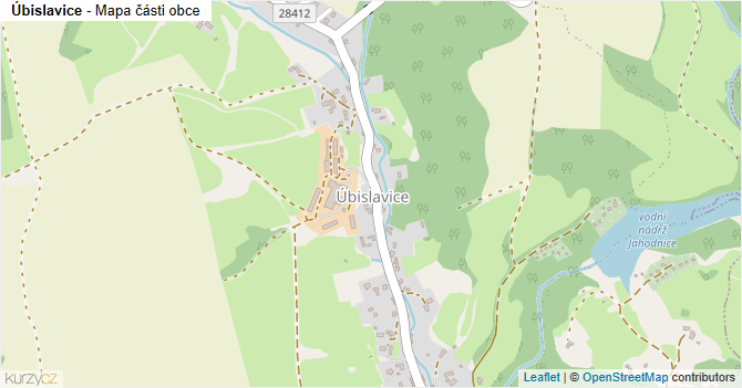 Úbislavice - mapa části obce