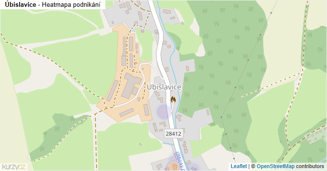 Úbislavice - mapa podnikání