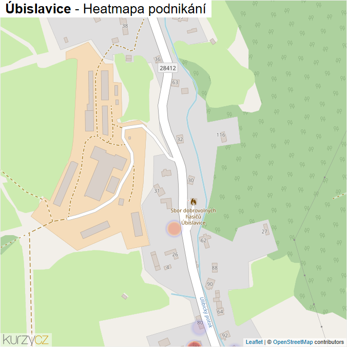 Mapa Úbislavice - Firmy v části obce.