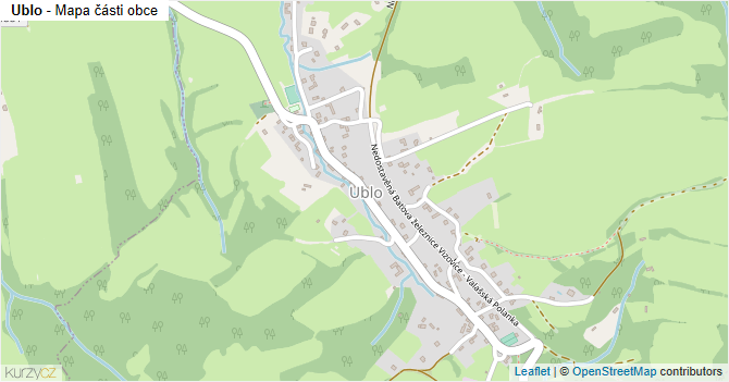 Ublo - mapa části obce