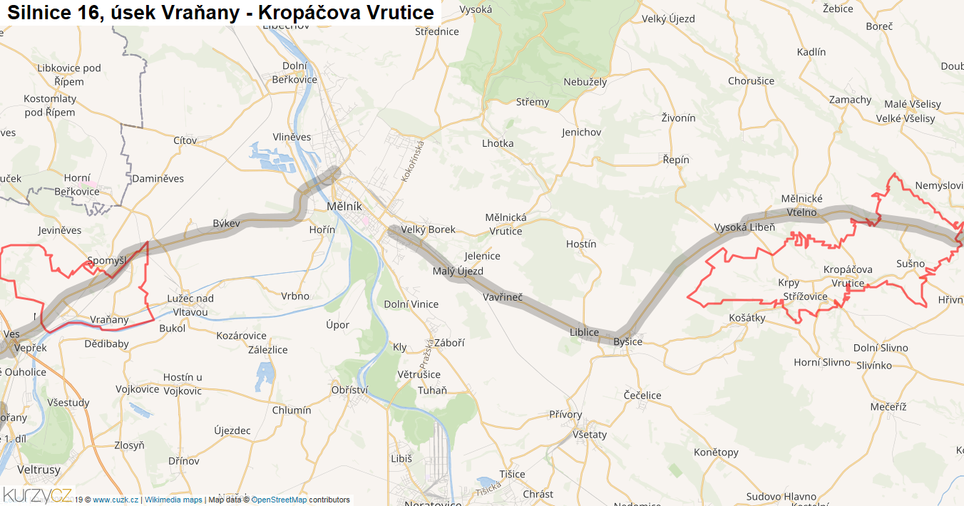 Ublo-Prlov, mapa trasy