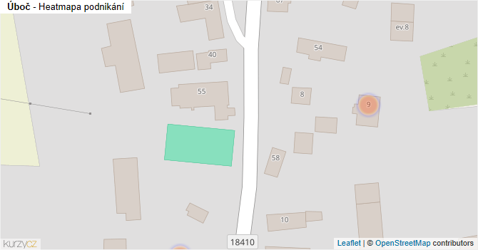 Úboč - mapa podnikání