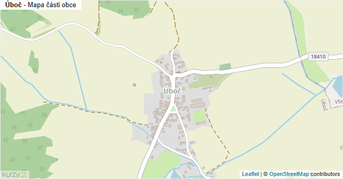 Úboč - mapa části obce