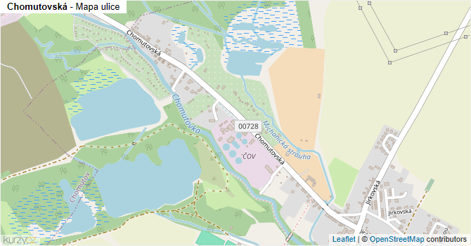 Chomutovská - mapa ulice