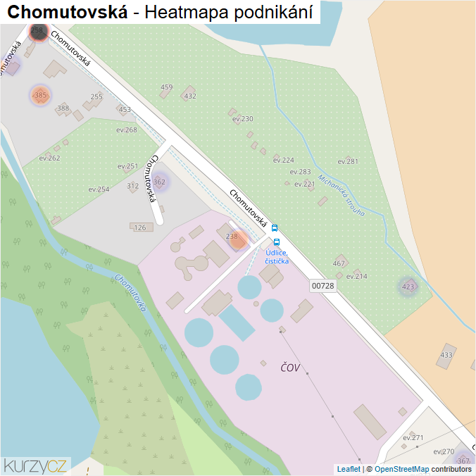 Mapa Chomutovská - Firmy v ulici.