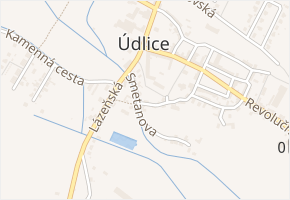 Dvořákova v obci Údlice - mapa ulice