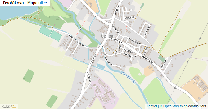 Dvořákova - mapa ulice