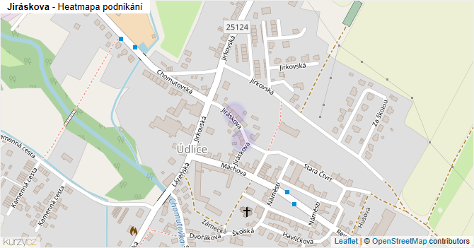 Jiráskova - mapa podnikání