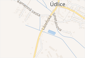 Lázeňská v obci Údlice - mapa ulice