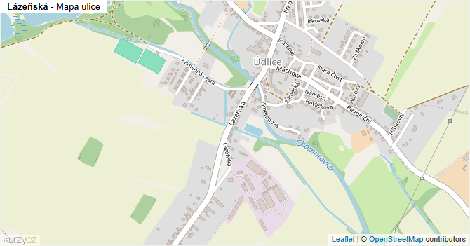 Lázeňská - mapa ulice