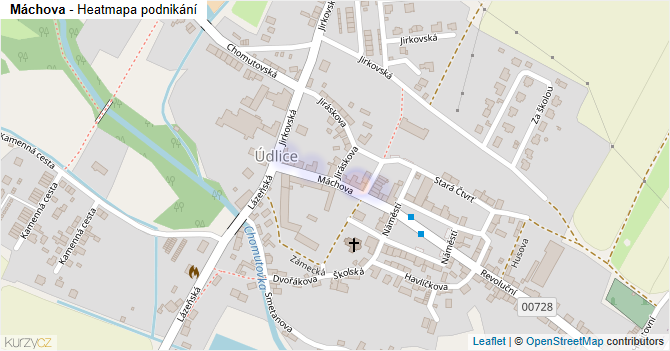 Máchova - mapa podnikání