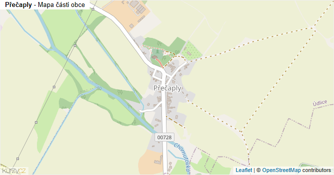 Přečaply - mapa části obce