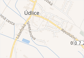 Školská v obci Údlice - mapa ulice