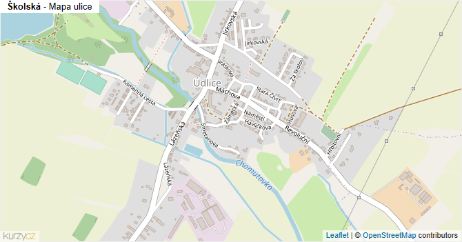 Školská - mapa ulice