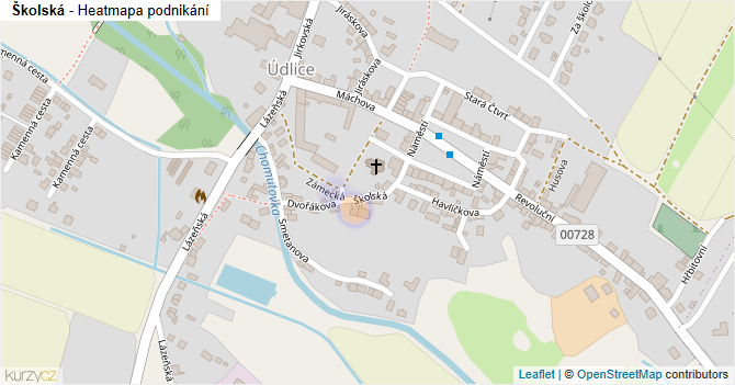Školská - mapa podnikání