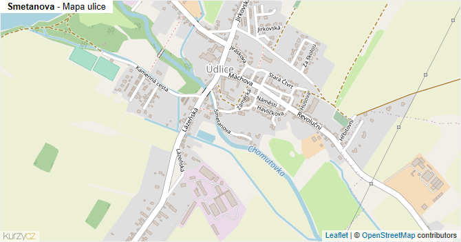 Smetanova - mapa ulice