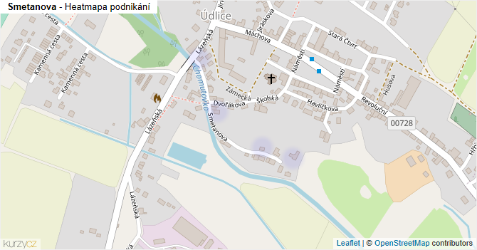 Smetanova - mapa podnikání