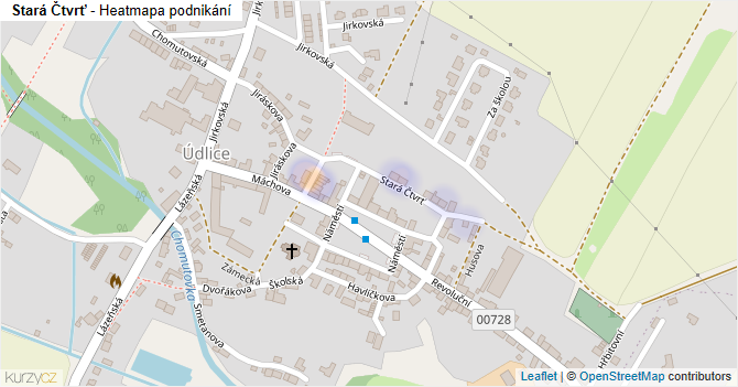 Stará Čtvrť - mapa podnikání