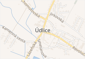 Údlice v obci Údlice - mapa části obce