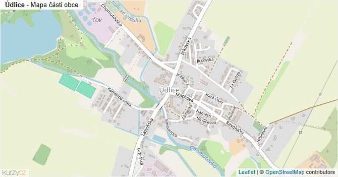 Údlice - mapa části obce