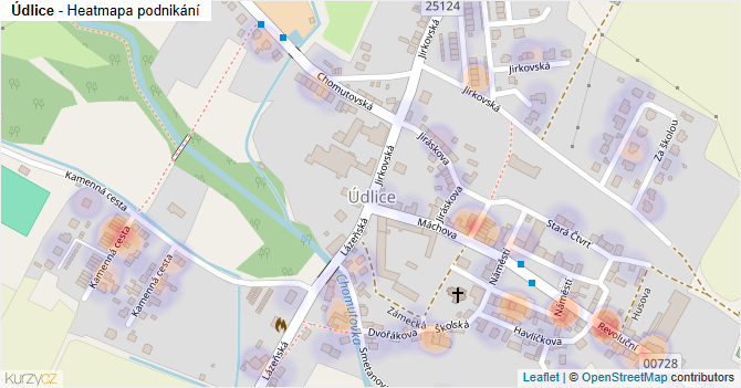 Údlice - mapa podnikání