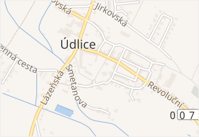 Zámecká v obci Údlice - mapa ulice