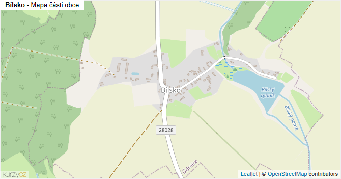 Bílsko - mapa části obce