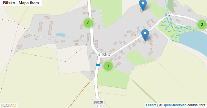Bílsko - mapa firem